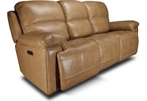 montana khaki power leather reclining sofa   