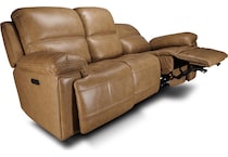 montana khaki power leather reclining sofa   