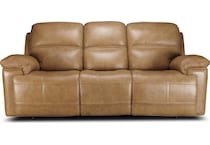montana khaki power leather reclining sofa   