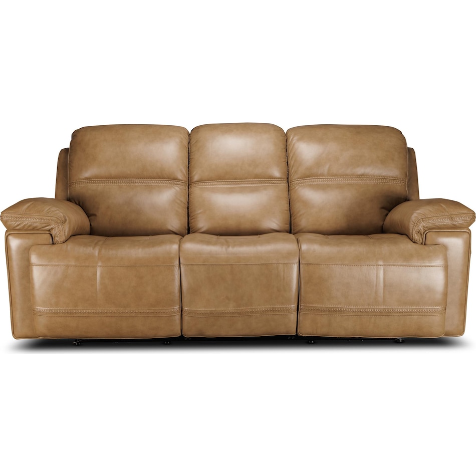 montana khaki power leather reclining sofa   