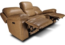montana khaki power leather reclining sofa   
