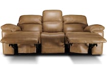 montana khaki power leather reclining sofa   