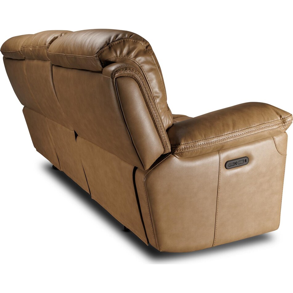 montana khaki power leather reclining sofa   