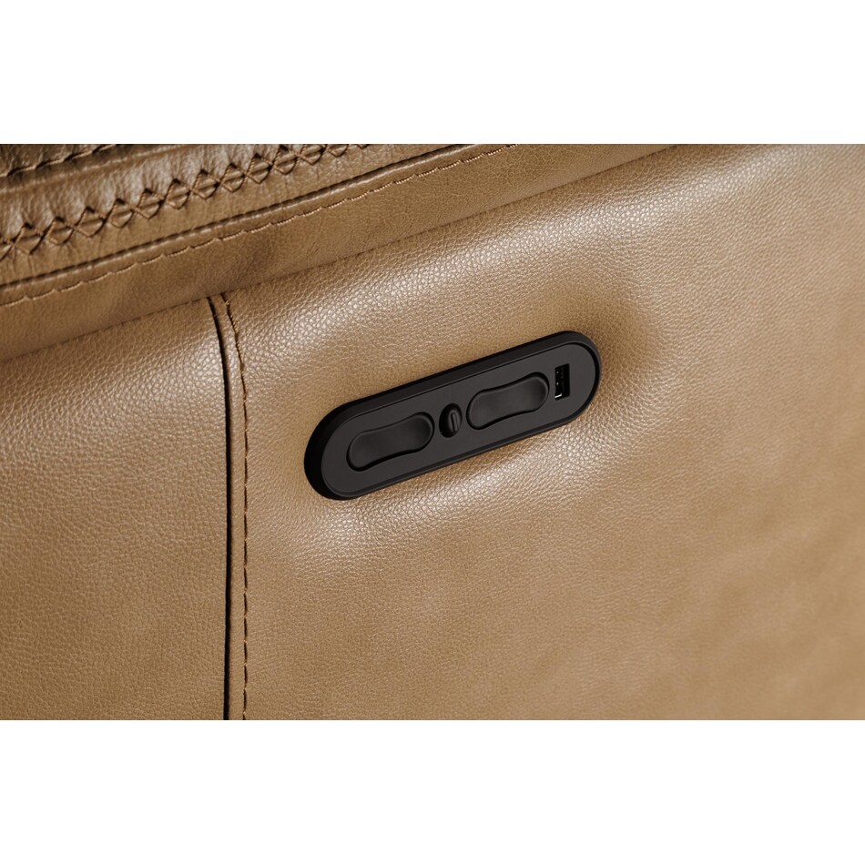 montana khaki power leather reclining sofa   