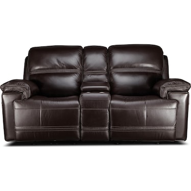 MONTANA LEATHER POWER RECLINING LOVESEAT