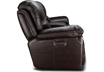 montana power leather reclining console loveseat   