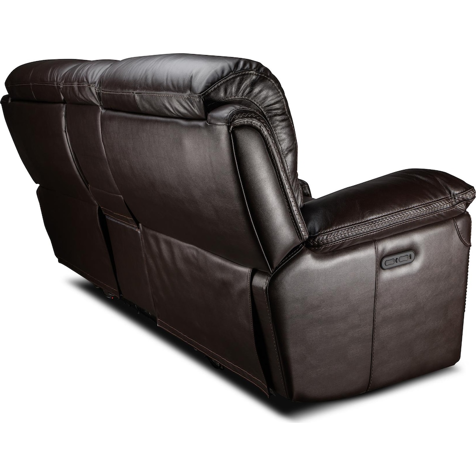 montana power leather reclining console loveseat   