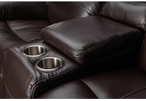 montana power leather reclining console loveseat   