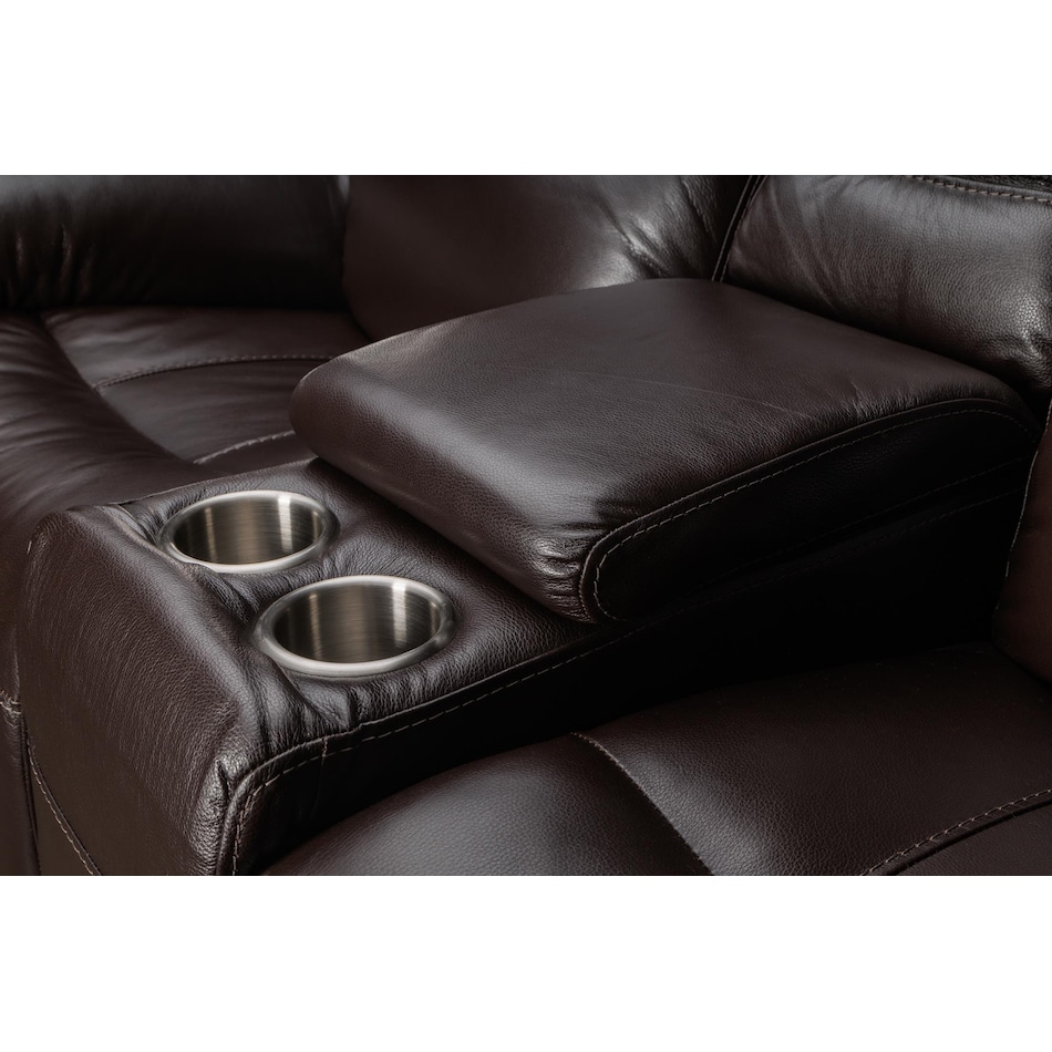 montana power leather reclining console loveseat   