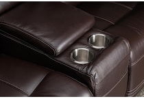 montana power leather reclining console loveseat   