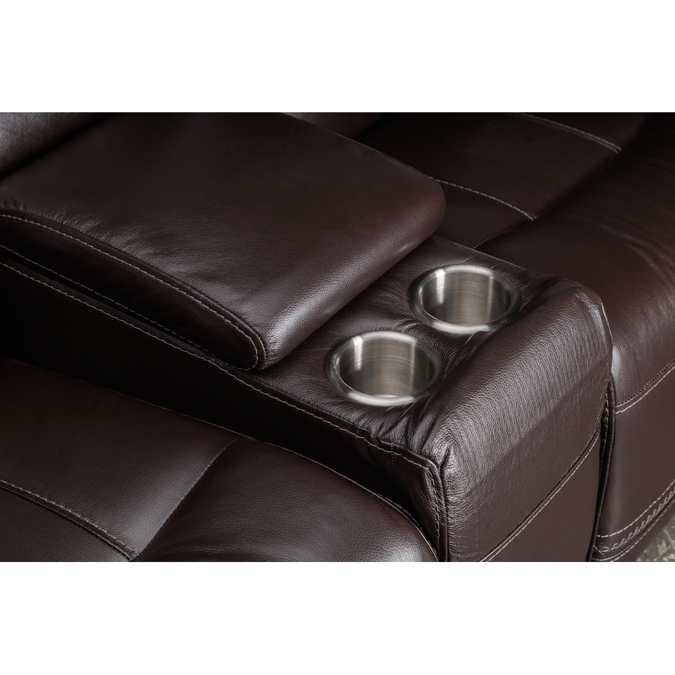 montana power leather reclining console loveseat   