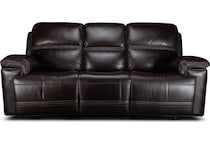 montana power leather reclining sofa   