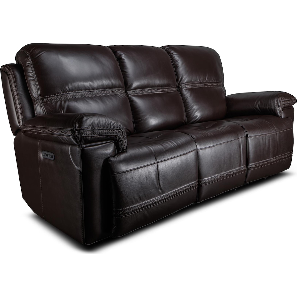 montana power leather reclining sofa   