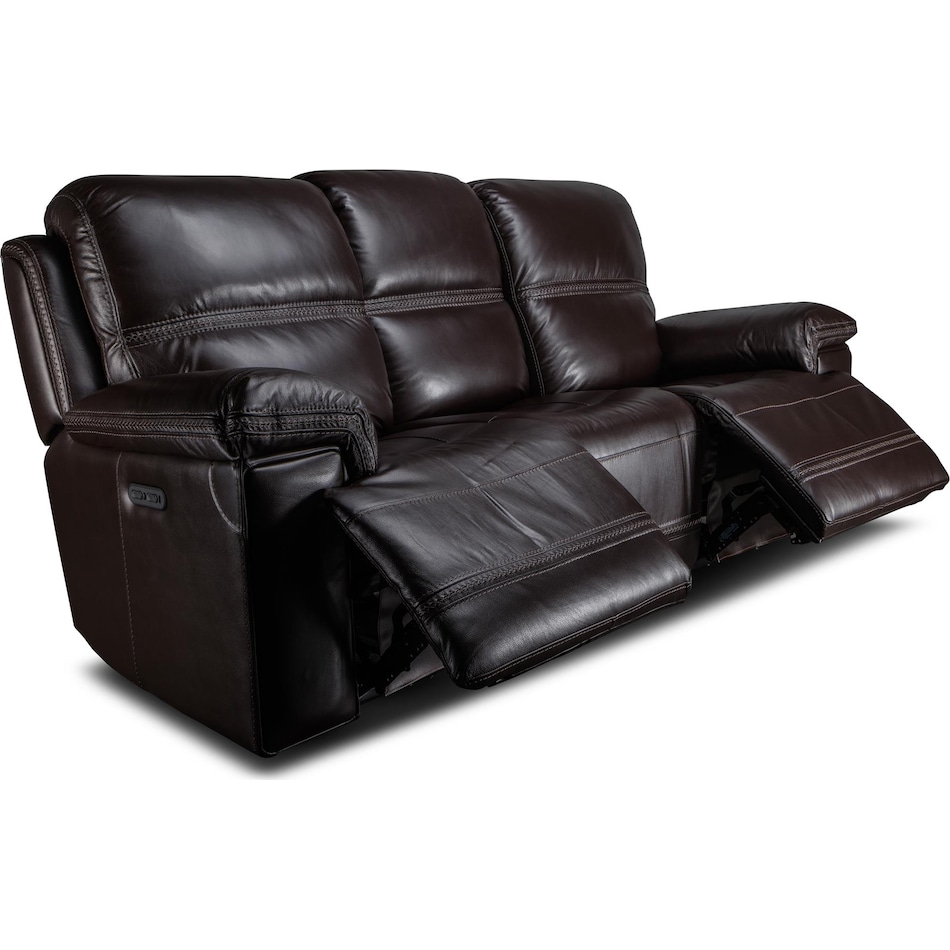 montana power leather reclining sofa   