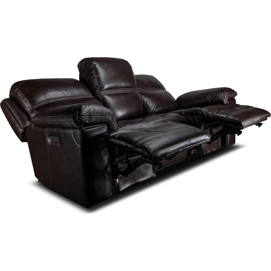 montana power leather reclining sofa   