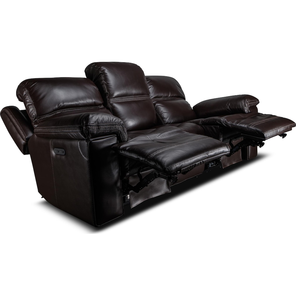 montana power leather reclining sofa   