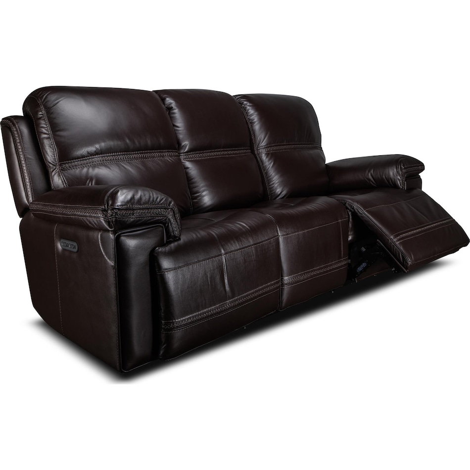 montana power leather reclining sofa   