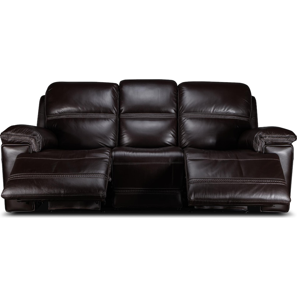 montana power leather reclining sofa   