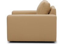montara elmosoft croissant leather accent chair   