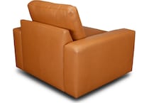 montara elmosoft croissant leather accent chair   