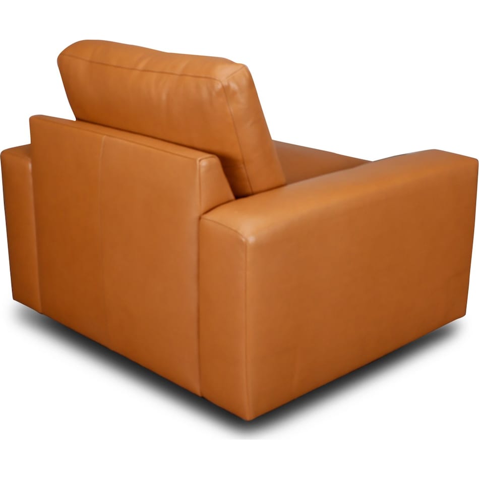montara elmosoft croissant leather accent chair   