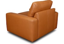 montara elmosoft croissant leather accent chair   