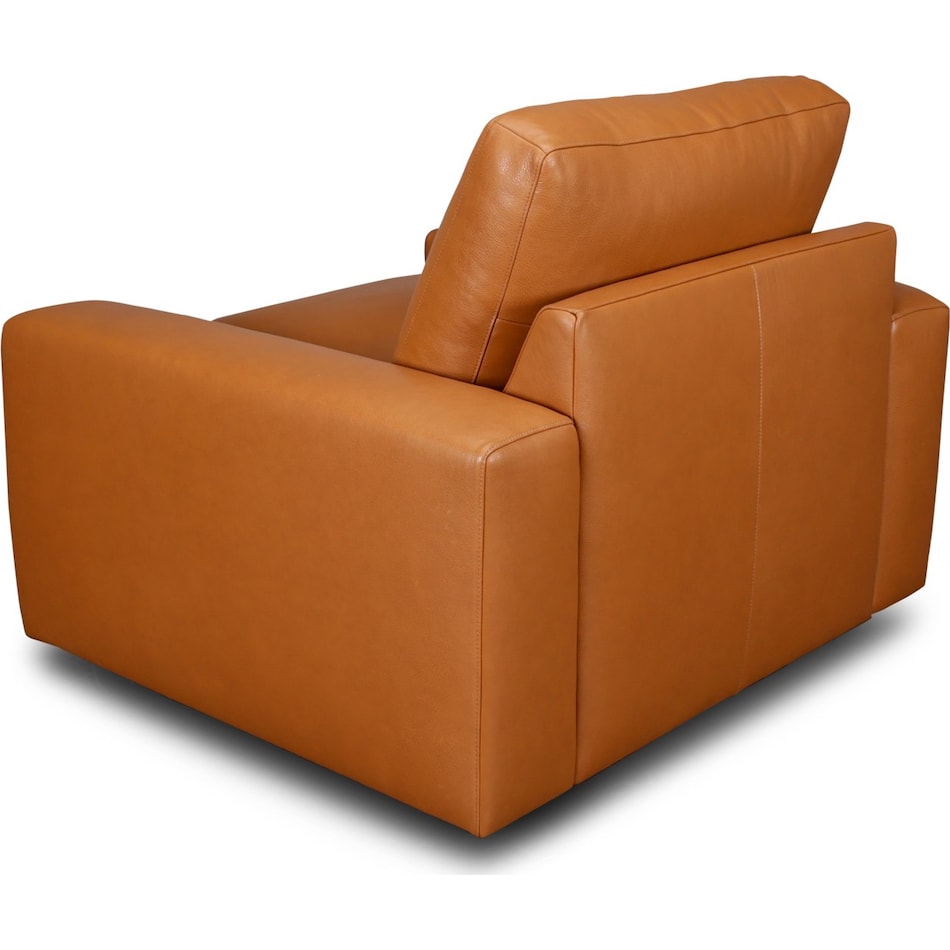 montara elmosoft croissant leather accent chair   