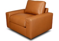 montara elmosoft croissant leather accent chair   