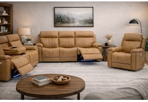 monte brown power reclining console loveseat   