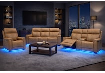 monte brown power reclining console loveseat   