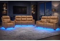 monte brown power reclining console loveseat   