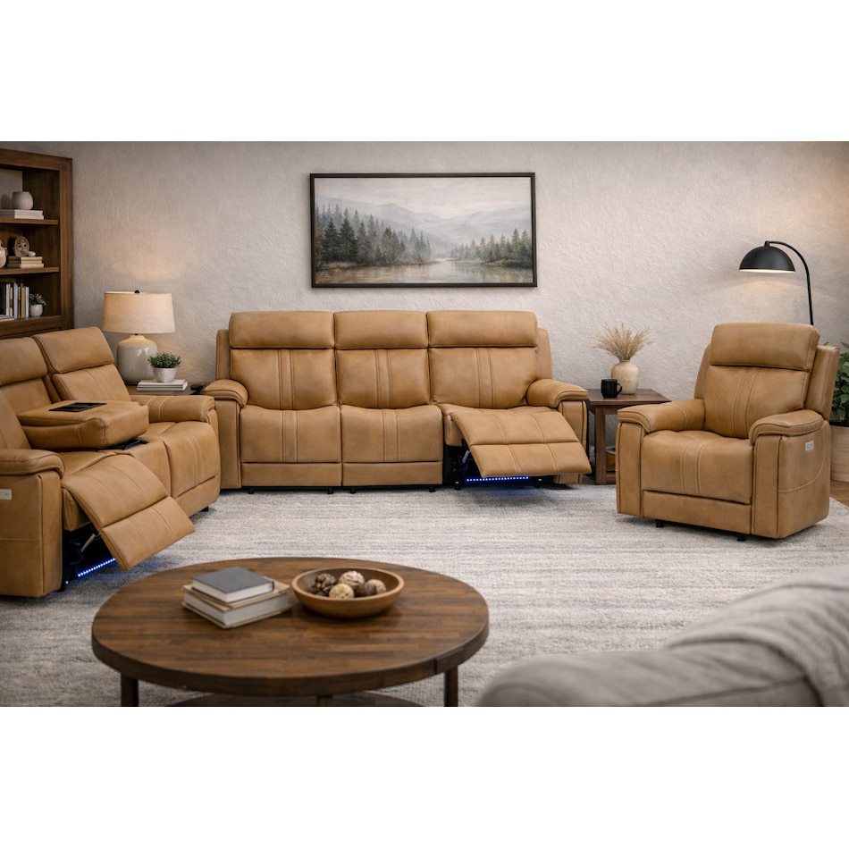 monte brown power reclining sofa   