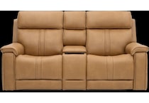 monte saddle power reclining console loveseat   