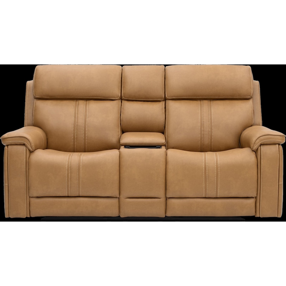 monte saddle power reclining console loveseat   