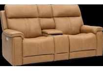 monte saddle power reclining console loveseat   