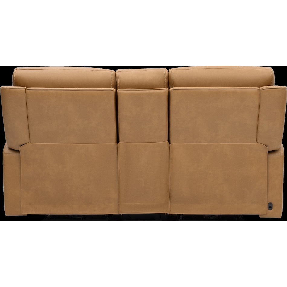 monte saddle power reclining console loveseat   