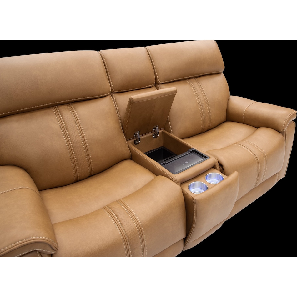 monte saddle power reclining console loveseat   