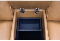 monte saddle power reclining console loveseat   