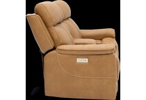 monte saddle power reclining console loveseat   