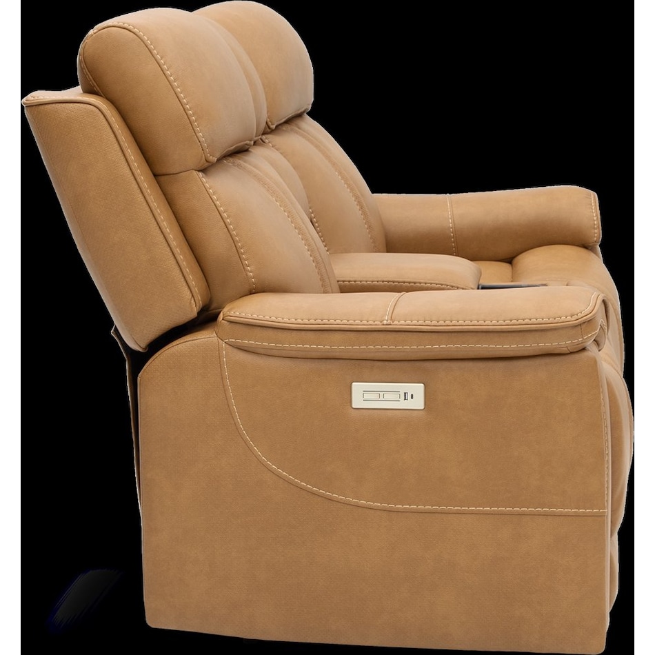 monte saddle power reclining console loveseat   