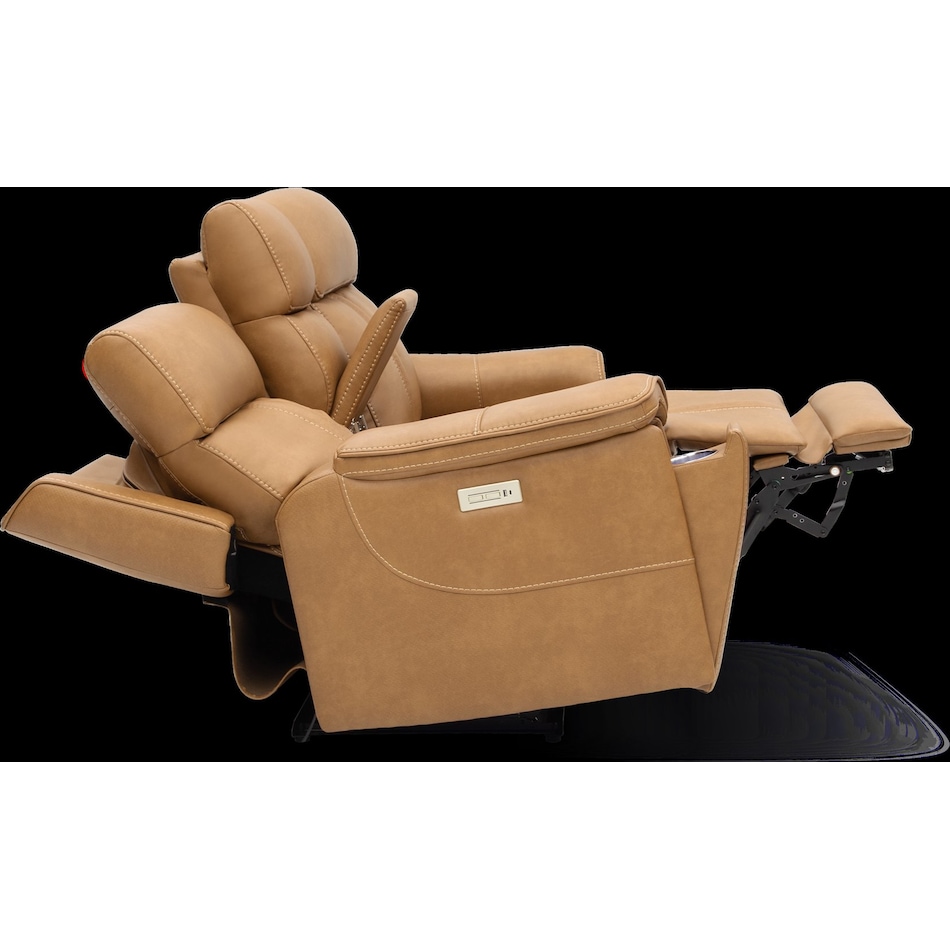 monte saddle power reclining console loveseat   