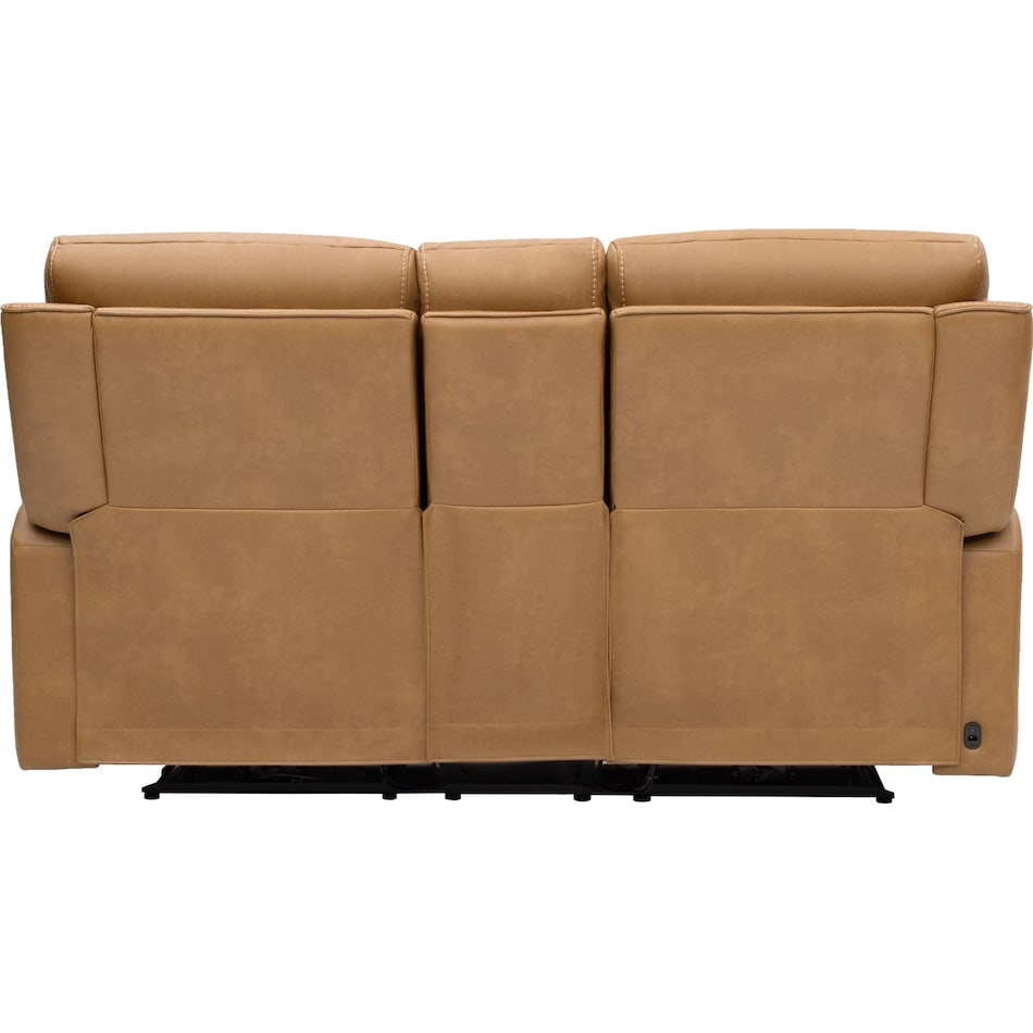 monte saddle power reclining console loveseat   