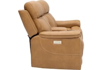 monte saddle power reclining console loveseat   