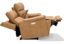 monte saddle power reclining console loveseat   