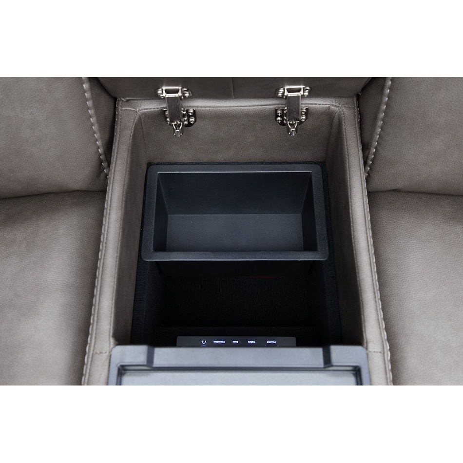 monte smoke power reclining console loveseat   