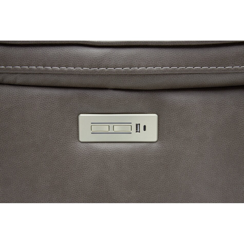 monte smoke power reclining console loveseat   