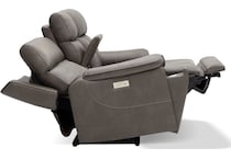 monte smoke power reclining console loveseat   