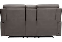 monte smoke power reclining console loveseat   