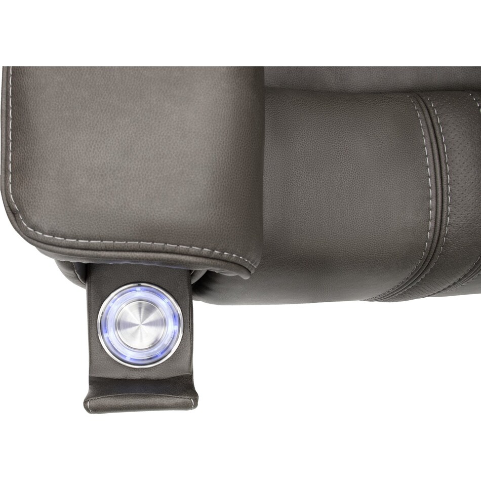 monte smoke power reclining console loveseat   