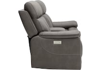 monte smoke power reclining console loveseat   